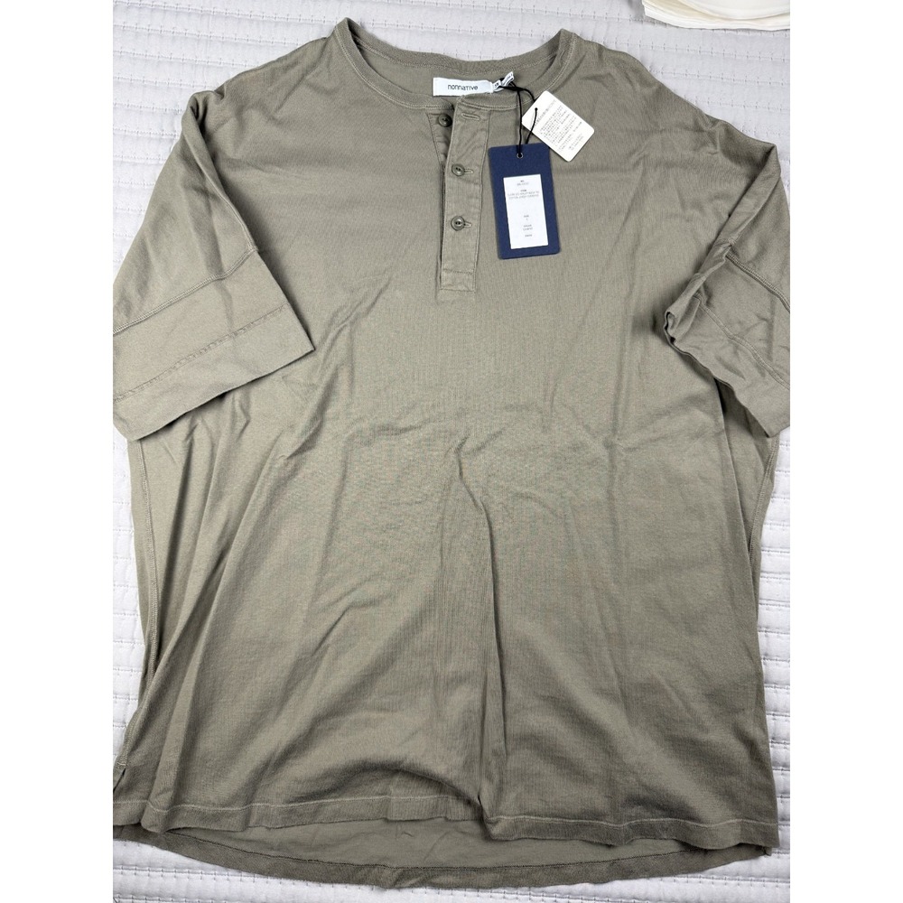 NONNATIVE CLERK S/S HENLEY NECK TEE COTTON JERSEY SIZE 3 JP / L US